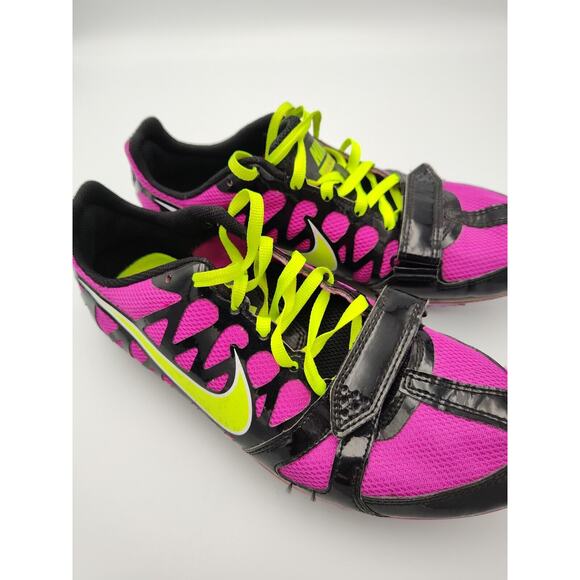 NIKE ZOOM RIVAL S SPRINT TRACK SPIKE Shoes‎ Women's Size 10 Purple Black Yellow - Picture 4 of 6
